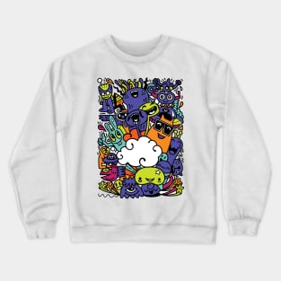 Cute and fun with various imaginary characters Crewneck Sweatshirt